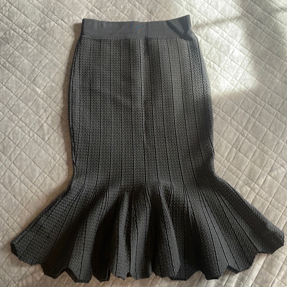 Jonathan Simkhai knitted fitted flared skirt size XS